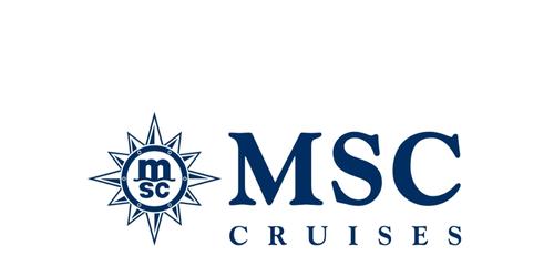 Logo of MSC Cruises featuring a compass star and the initials 