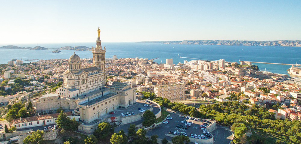 MY-HOLIDAY-FRANCE-MARSEILLE-Ariel-view-of-city-and-infrastructure-with-ocean