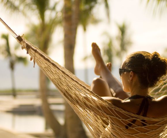 MY-HOLIDAY-Woman-on-Hammock-looking-at-view-at-Hilton-Fiji-Beach-Resort-and-Spa