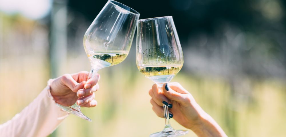 Two wine glasses