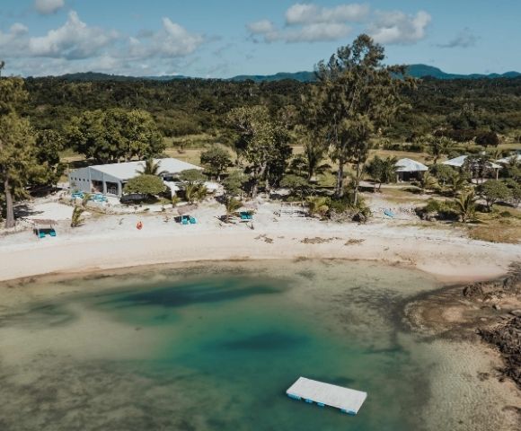 Cliffside view overlooking the ocean with dramatic terrain.