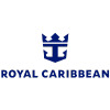 Blue Royal Caribbean logo featuring a stylized anchor and crown above the name 