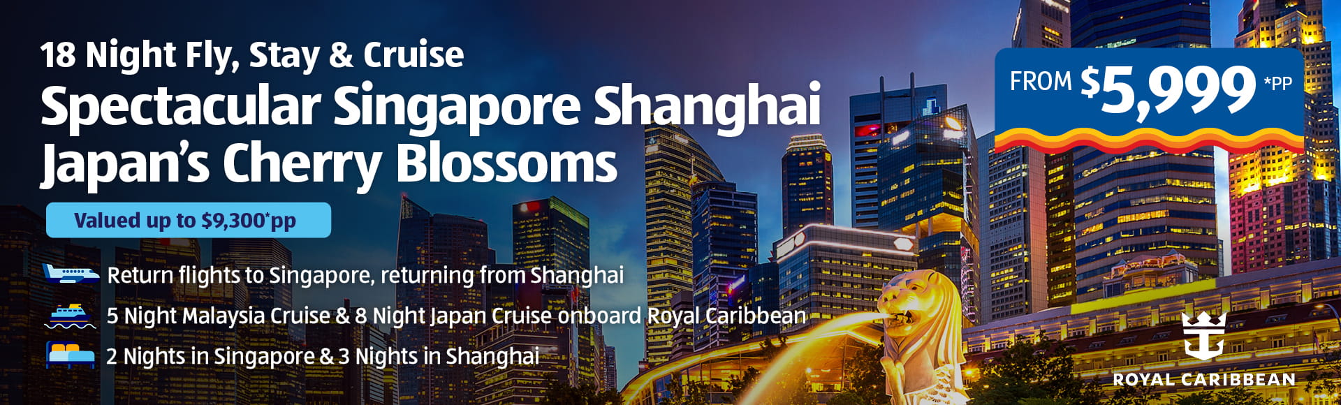 Spectacular Singapore Shanghai Japan’s Cherry blossoms Banner Image