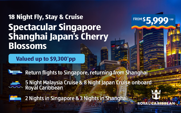 Spectacular Singapore Shanghai Japan’s Cherry blossoms Banner Image