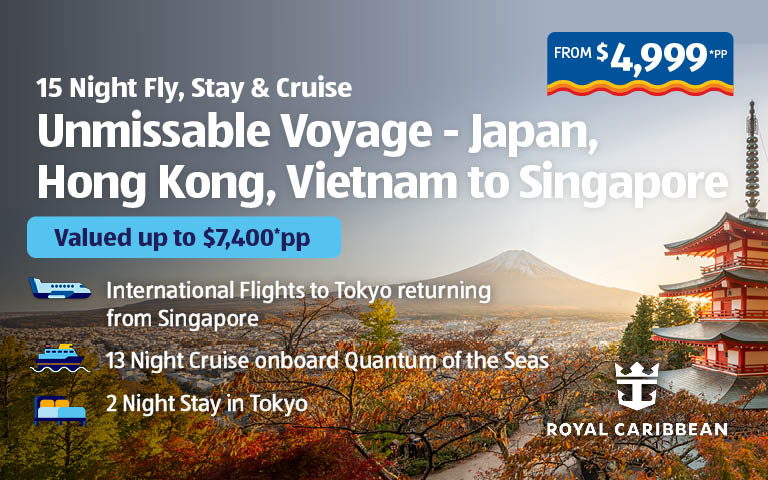 Unmissable Voyage –  Japan, Hong Kong, Vietnam to Singapore Banner Image