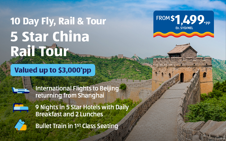10 Day 5 Star China Rail Tour Banner Image